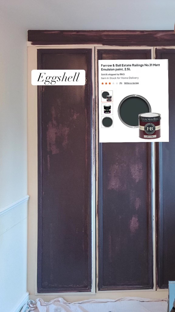 Elle a utilisé de la peinture dans la teinte Eggshell